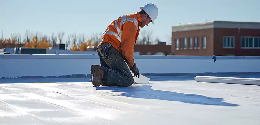 Flat Roof Drain Installation in Tuckahoe